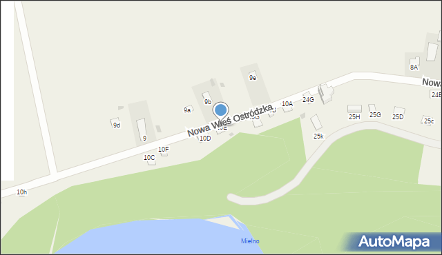 Nowa Wieś Ostródzka, Nowa Wieś Ostródzka, 10E, mapa Nowa Wieś Ostródzka