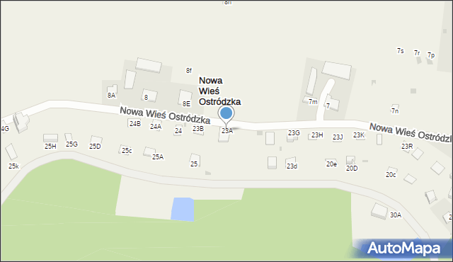 Nowa Wieś Ostródzka, Nowa Wieś Ostródzka, 23A, mapa Nowa Wieś Ostródzka