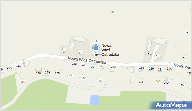 Nowa Wieś Ostródzka, Nowa Wieś Ostródzka, 8E, mapa Nowa Wieś Ostródzka