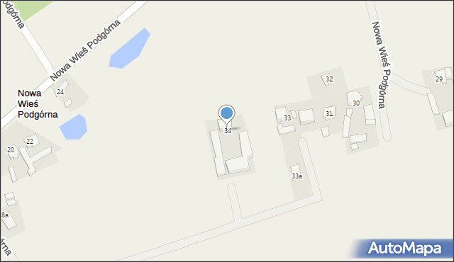 Nowa Wieś Podgórna, Nowa Wieś Podgórna, 34, mapa Nowa Wieś Podgórna