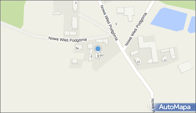 Nowa Wieś Podgórna, Nowa Wieś Podgórna, 8, mapa Nowa Wieś Podgórna