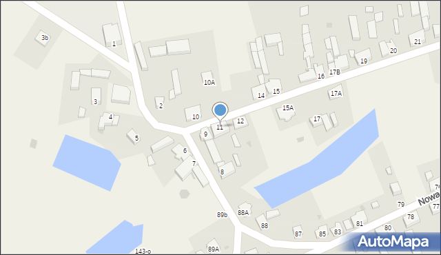 Nowa Wieś Ujska, Nowa Wieś Ujska, 11, mapa Nowa Wieś Ujska