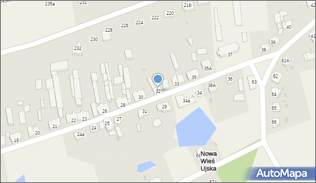 Nowa Wieś Ujska, Nowa Wieś Ujska, 32, mapa Nowa Wieś Ujska