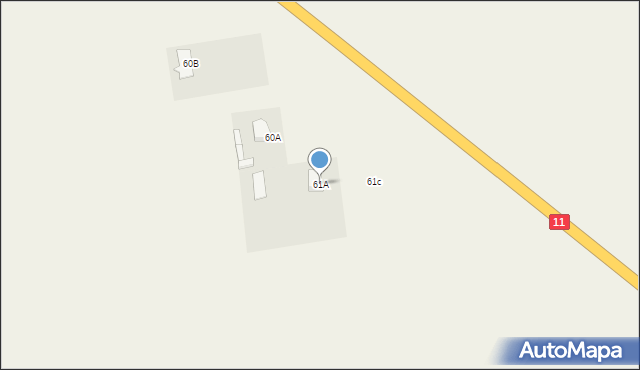 Nowa Wieś Ujska, Nowa Wieś Ujska, 61A, mapa Nowa Wieś Ujska
