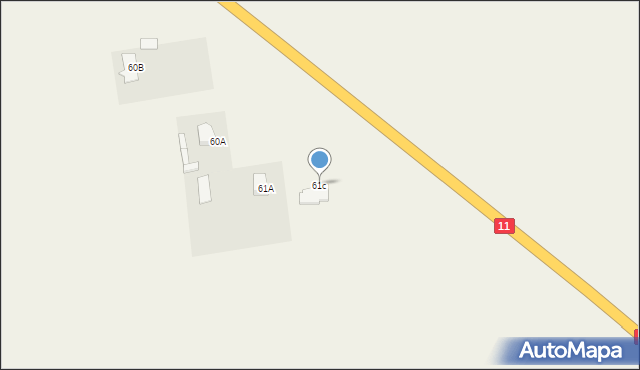 Nowa Wieś Ujska, Nowa Wieś Ujska, 61c, mapa Nowa Wieś Ujska