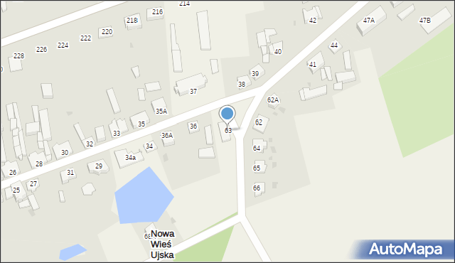 Nowa Wieś Ujska, Nowa Wieś Ujska, 63, mapa Nowa Wieś Ujska