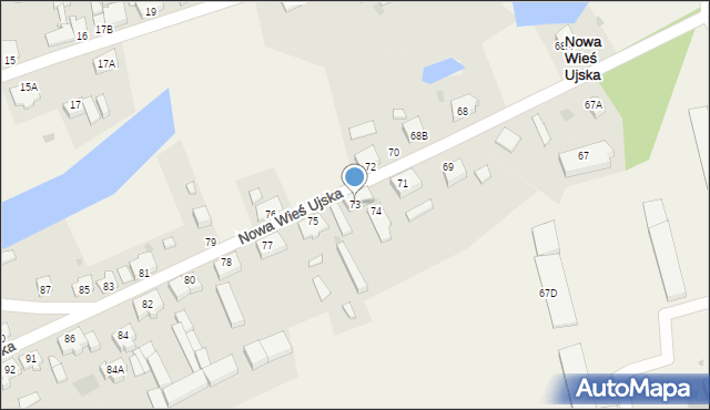 Nowa Wieś Ujska, Nowa Wieś Ujska, 73, mapa Nowa Wieś Ujska