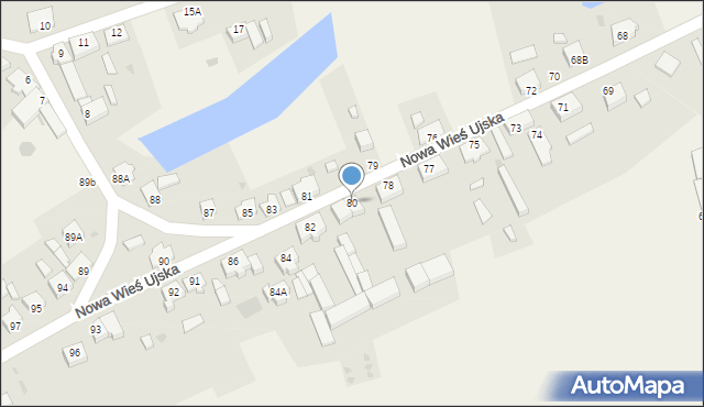 Nowa Wieś Ujska, Nowa Wieś Ujska, 80, mapa Nowa Wieś Ujska