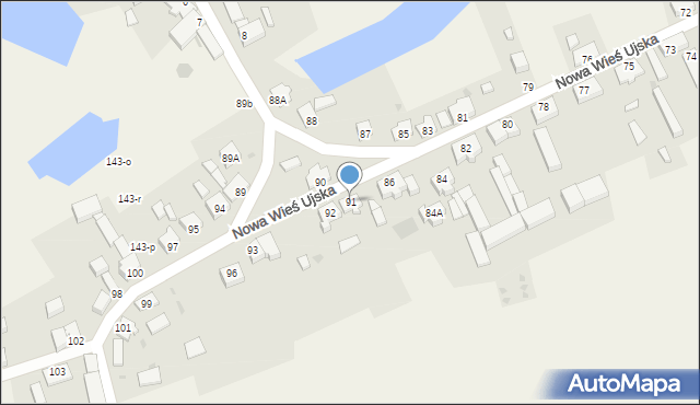 Nowa Wieś Ujska, Nowa Wieś Ujska, 91, mapa Nowa Wieś Ujska
