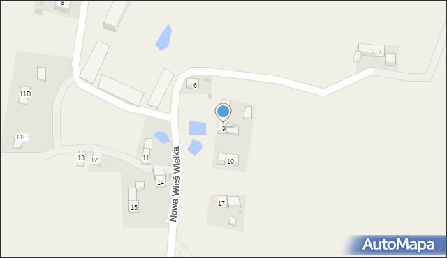 Nowa Wieś Wielka, Nowa Wieś Wielka, 9, mapa Nowa Wieś Wielka