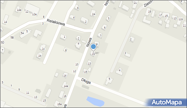 Nowa Wieś Wrocławska, Nowa, 11, mapa Nowa Wieś Wrocławska