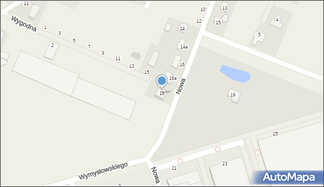 Nowa Wieś Wrocławska, Nowa, 18, mapa Nowa Wieś Wrocławska