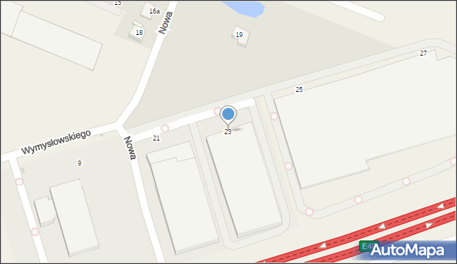 Nowa Wieś Wrocławska, Nowa, 23, mapa Nowa Wieś Wrocławska