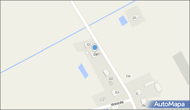 Nowa Wieś Wschodnia, Nowa Wieś Wschodnia, 32B, mapa Nowa Wieś Wschodnia