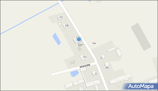 Nowa Wieś Wschodnia, Nowa Wieś Wschodnia, 32D, mapa Nowa Wieś Wschodnia