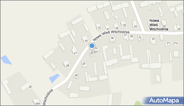 Nowa Wieś Wschodnia, Nowa Wieś Wschodnia, 43, mapa Nowa Wieś Wschodnia