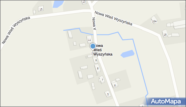 Nowa Wieś Wyszyńska, Nowa Wieś Wyszyńska, 10, mapa Nowa Wieś Wyszyńska