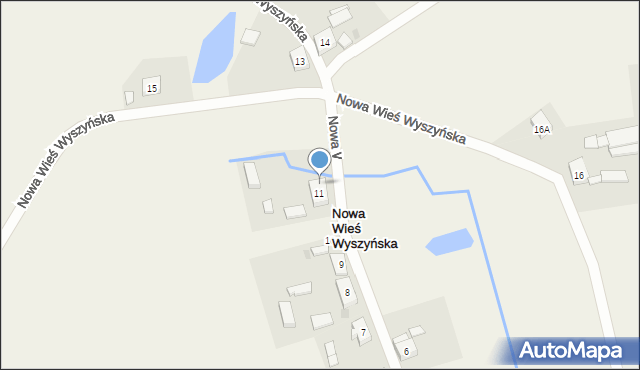 Nowa Wieś Wyszyńska, Nowa Wieś Wyszyńska, 11a, mapa Nowa Wieś Wyszyńska