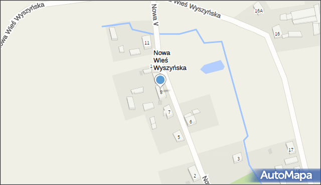 Nowa Wieś Wyszyńska, Nowa Wieś Wyszyńska, 8, mapa Nowa Wieś Wyszyńska