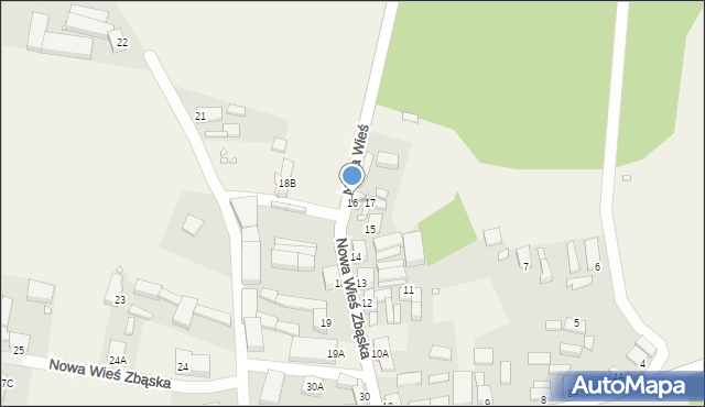 Nowa Wieś Zbąska, Nowa Wieś Zbąska, 16, mapa Nowa Wieś Zbąska