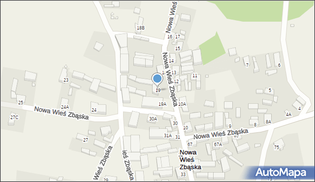 Nowa Wieś Zbąska, Nowa Wieś Zbąska, 19, mapa Nowa Wieś Zbąska