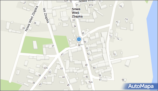 Nowa Wieś Zbąska, Nowa Wieś Zbąska, 36, mapa Nowa Wieś Zbąska