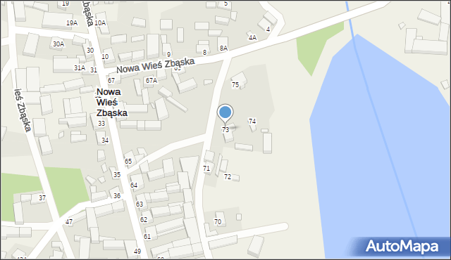 Nowa Wieś Zbąska, Nowa Wieś Zbąska, 73, mapa Nowa Wieś Zbąska