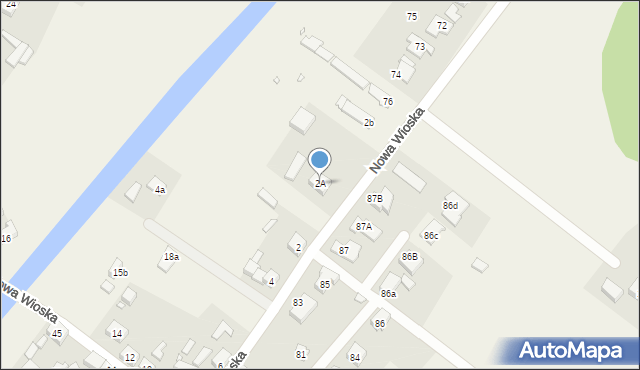 Nowa Wioska, Nowa Wioska, 2A, mapa Nowa Wioska