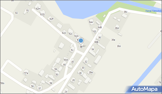 Nowa Wioska, Nowa Wioska, 38, mapa Nowa Wioska
