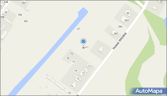Nowa Wioska, Nowa Wioska, 69, mapa Nowa Wioska