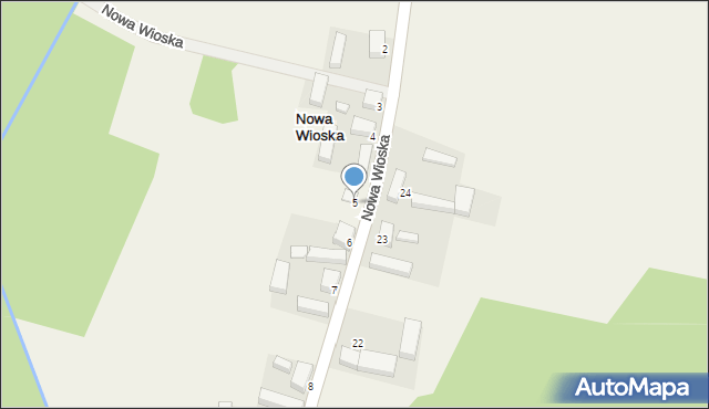 Nowa Wioska, Nowa Wioska, 5, mapa Nowa Wioska
