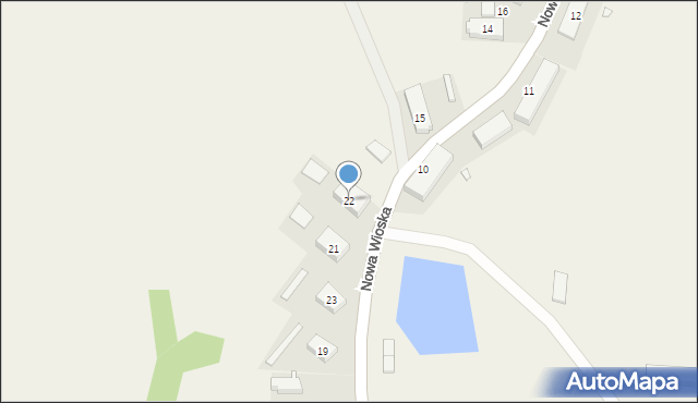 Nowa Wioska, Nowa Wioska, 22, mapa Nowa Wioska