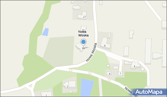 Nowa Wioska, Nowa Wioska, 8A, mapa Nowa Wioska