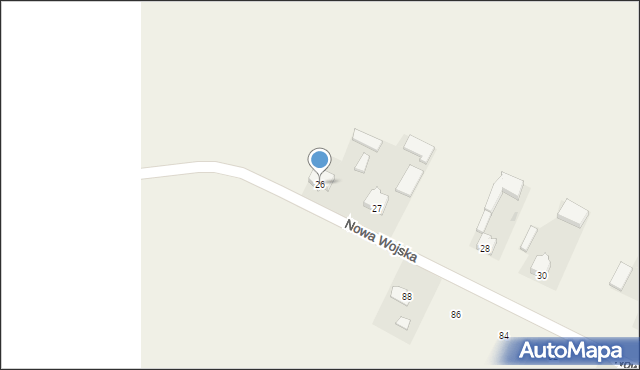Nowa Wojska, Nowa Wojska, 26, mapa Nowa Wojska