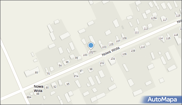 Nowa Wola, Nowa Wola, 101, mapa Nowa Wola
