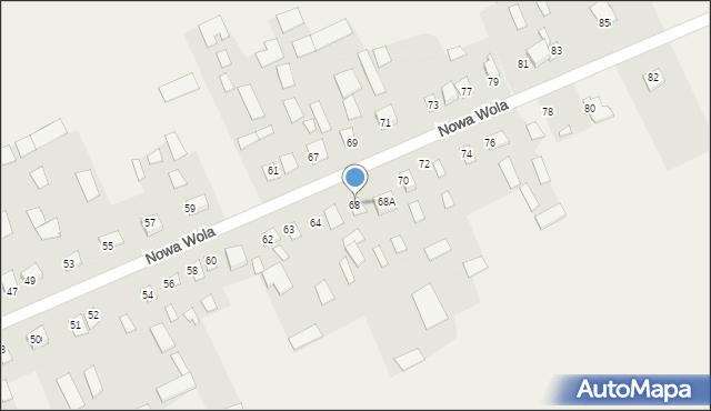 Nowa Wola, Nowa Wola, 68, mapa Nowa Wola