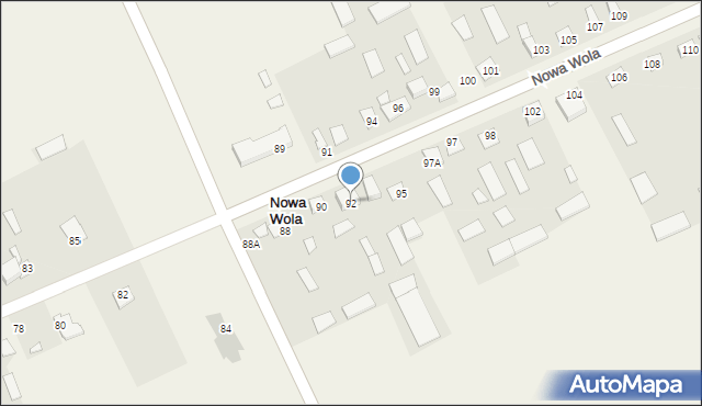 Nowa Wola, Nowa Wola, 92, mapa Nowa Wola