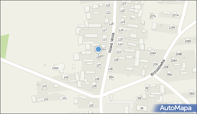 Nowa Wola, Nowa Wola, 110, mapa Nowa Wola