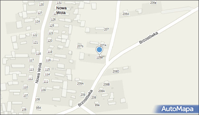 Nowa Wola, Nowa Wola, 119a, mapa Nowa Wola