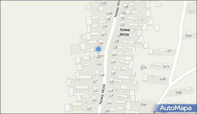 Nowa Wola, Nowa Wola, 122, mapa Nowa Wola
