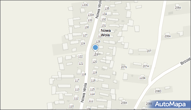 Nowa Wola, Nowa Wola, 123, mapa Nowa Wola