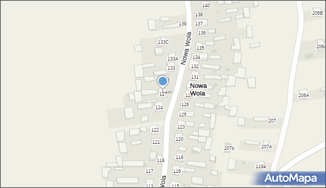 Nowa Wola, Nowa Wola, 127, mapa Nowa Wola