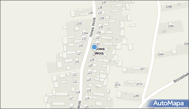 Nowa Wola, Nowa Wola, 128, mapa Nowa Wola