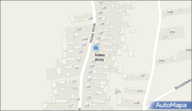 Nowa Wola, Nowa Wola, 129, mapa Nowa Wola