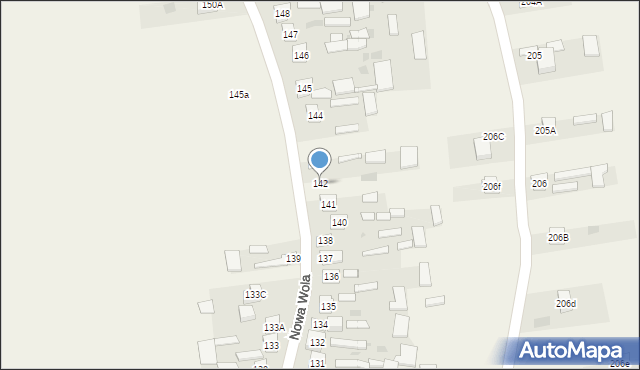 Nowa Wola, Nowa Wola, 142, mapa Nowa Wola
