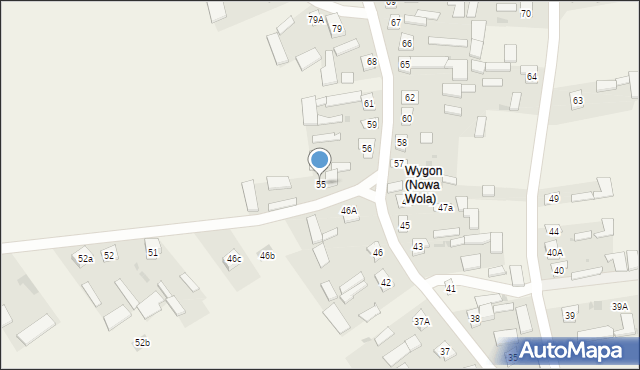 Nowa Wola, Nowa Wola, 55, mapa Nowa Wola