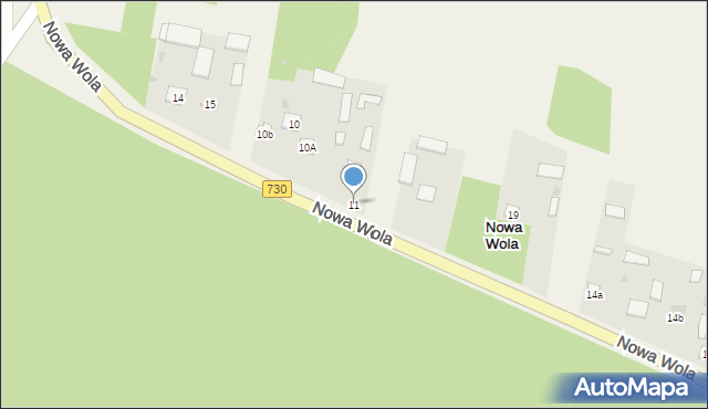 Nowa Wola, Nowa Wola, 11, mapa Nowa Wola