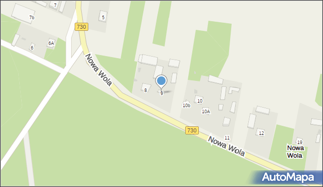 Nowa Wola, Nowa Wola, 9, mapa Nowa Wola