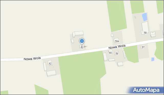 Nowa Wola, Nowa Wola, 61, mapa Nowa Wola