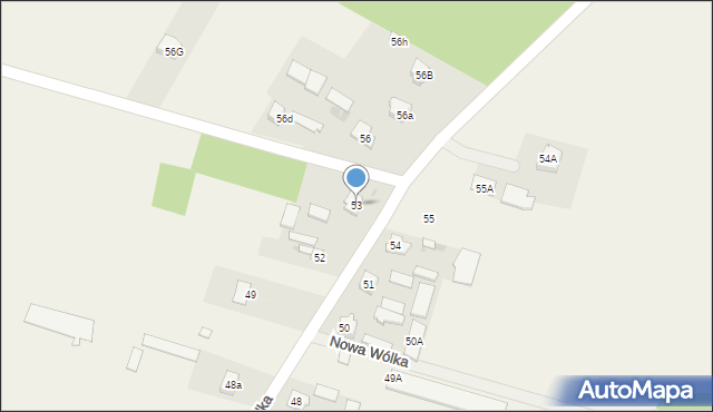 Nowa Wólka, Nowa Wólka, 53, mapa Nowa Wólka